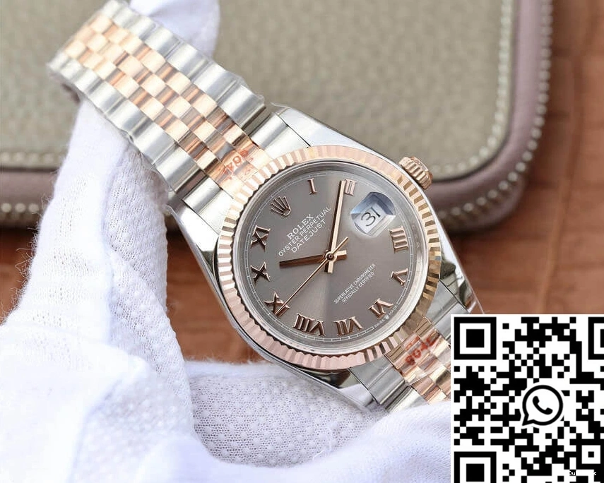 36MM Datejust 116231-0087 Rolex Silver GM Factory Rose Gold Dial 0430